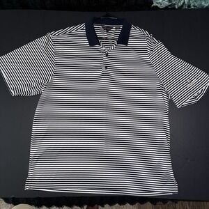 Men's XXL Monterey Club Performance Polo Navy White Governors Club Tennessee